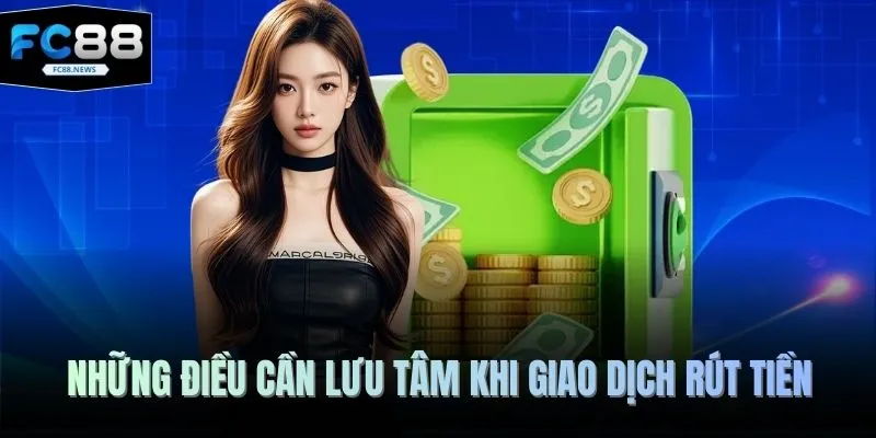 Những điều cần lưu tâm khi giao dịch rút tiền